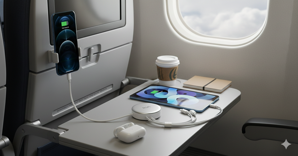 Cable Retráctil 3 en 1 Carga Rápida 100W para USB C/iPhone/Micro USB.